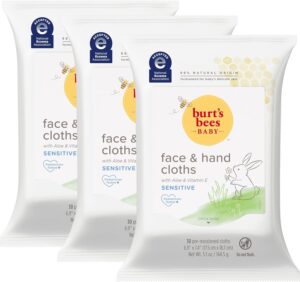 Burt's Bees hand and face wipes